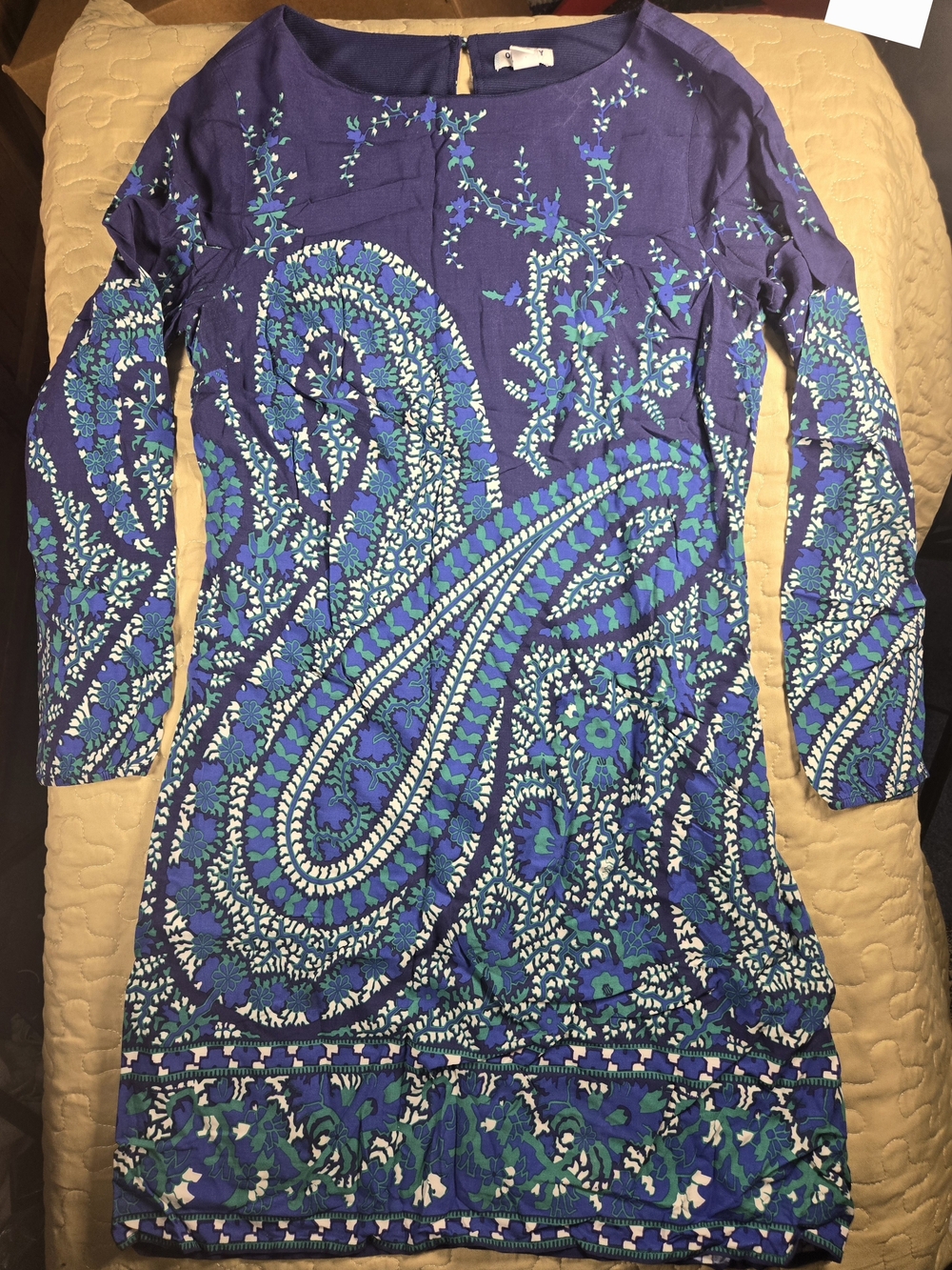 Old Navy Blue Paisley Print Dress